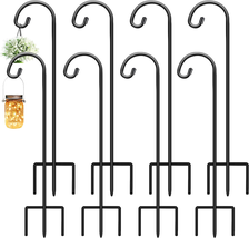 8 Pack Shepherds Hooks for Outdoor 32 Inch Garden Hooks for Hanging Plants - £33.74 GBP