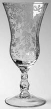 Cambridge Chantilly Etched Floral Clear Water or Wine Goblet 9 Ounces - £19.33 GBP
