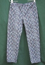Orvis Cropped Cotton Spandex Floral Jeans Pants Sz 8 Prairie Print Meadowflower - £11.38 GBP