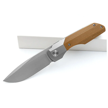 Smke Knives Synapse Flipper M390 Blade Micarta + Titanium Handle Pocket Folding - £182.82 GBP