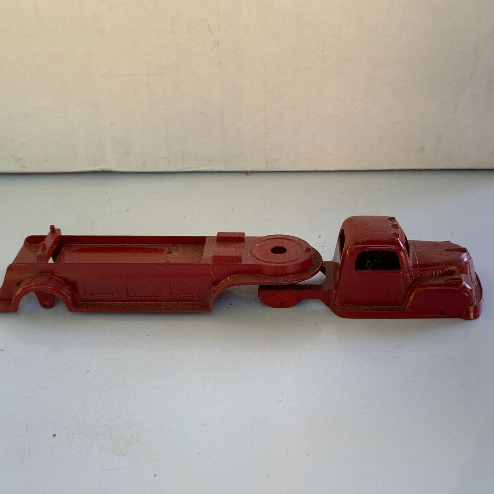 Tootsietoy Vintage Diecast Red Semi Tractor Trailer Body Shell from 1950s - $24.74