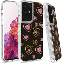 For Samsung s21 Plus 6.8&quot; Trendy Fashion Design Hybrid Case Cover - Hearts - £6.84 GBP