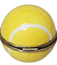 Limoges France Porcelain Trinket Tennis Ball  Chamart Exclusive SIGNED -... - $347.82