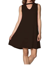 Velucci Swing Vestido para Mujer - Túnica Camiseta sin Mangas Verano (BLACK-XL) - £18.65 GBP
