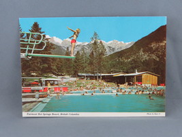 Vintage Postcard - Fairmont Hot Springs Pool Diving Board - Alex Wilson Products - £11.71 GBP