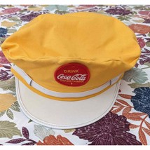 Coca Cola Salesman Delivery Driver Hat Cap Cluster Group Vintage 80s Yellow - £38.92 GBP