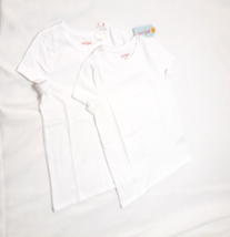 Kids 2pk Cat and Jack Plain White T-Shirts (Size M / 7-8) &quot;ECO-WHITE&quot; ~ NEW!!! - £6.15 GBP