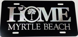 Engraved Myrtle Beach Palmetto Tree Home Diamond Etched License Plate Ca... - £18.34 GBP