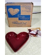 Pampered Chef Simple Additions Heart Shaped Dish Bowl  Cranberry Red NIB... - $15.03 CAD