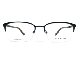 Ted Baker Eyeglasses Frames TM517 NAV Navy Brown Rectangle Half Rim 56-1... - $128.69