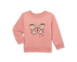 Garanimals Baby Girl Long Sleeve Graphic Fleece Sweatshirt, Size 24 M Pink - £7.88 GBP