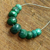 Ruby Zoisite Faceted Rondelle Beads Briolette Natural Loose Gemstone Jewelry - £5.15 GBP