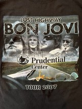 Bon Jovi Last Highway 2007 Concert Tour Newark NJ Prudential T-Shirt Men... - £11.80 GBP
