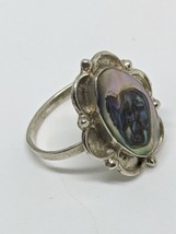 Sterling Silver 925 Abalone Shell Ring Size 6 - £10.82 GBP