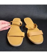 MADEWELL Sandal The Boardwalk Double Straps Slide Size 9 Desert Camel Le... - $27.00 CAD