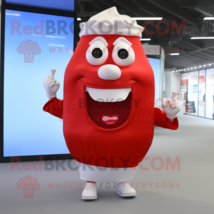 Red Bottle Of Milk mascot costume character dressed with a Running Shorts and Cu - £985.96 GBP