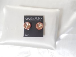 Laundry by Shelli Segal Gold-Tone Stone Clip-On Button Earrings D120 - £9.25 GBP