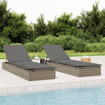  Sunbed Grey PE Rattan Large Adjustable Armrests - $3,437.41 MXN