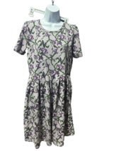 LuLaRoe Womens Dress Size 2XL Amelia purple Floral - $29.70