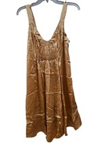 Donna Karan Designer Sleepwear Gold Babydoll Dress Lingerie 100% Size Small NEW - £29.42 GBP