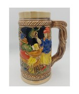 MEDIEVAL MUG BEER STEIN CUP 6&quot; PAINTED CERAMIC RENAISSANCE Viking Folk LARP - €13,65 EUR