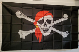 3X5  Jolly Roger Red Bandana Skull Crossbones Flag (2 Grommet) - £3.73 GBP