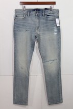 NEW Men&#39;s GAP Skinny Jeans Distressed Light Blue 34x32 MSRP $69.99 - $32.66