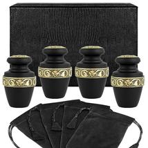 Serenity Black Small Keepsake Urn for Human Ashes - Set of 4 - £36.75 GBP