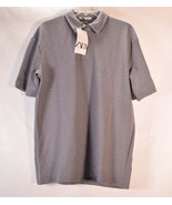 Zara Mens Polo SS Henley T-Shirt Gray M NWT - £30.97 GBP