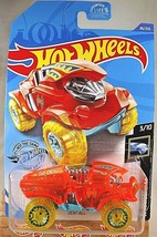 2020 Hot Wheels #86 X-Raycers 3/10 BEAT ALL Transparent Orange w/Yellow Wheels - £5.78 GBP