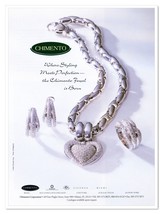 Chimento Jewelry Double Heart Pendant Miami Vintage 1997 Full-Page Magazine Ad - £7.75 GBP