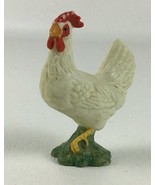 Schleich Chicken White Rooster Farm Animal Realistic 2&quot; Cockerel Vintage... - £12.59 GBP