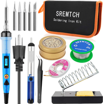 Electronics Soldering Iron Kit - 80W Digital LCD Solder Gun with ON/OFF ... - $904.03 MXN