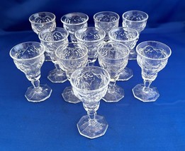 Set Of 12 VINTAGE/ANTIQUE 1 Oz. Mc Kee Eapg Rock Crystal Footed Cordials -PERFECT - £56.01 GBP