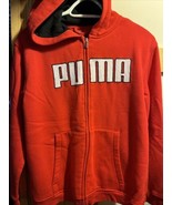 PUMA Boy’s Youth Long Sleeve Full Zipper Red Letter Logo Hoodie Jacket X... - £5.90 GBP