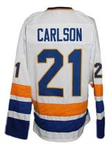 Any Name Number Minnesota Fighting Saints Retro Hockey Jersey Carlson Any Size image 5