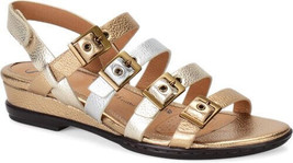 Sofft Sapphire Comfort Sandals Size-9.5M Gold/Silver Metallic Leather - £39.33 GBP