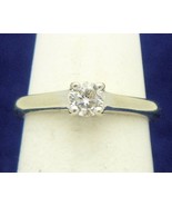 1/3ct Diamond Solitaire Engagement Ring REAL Solid 14K White Gold 2.8g S... - £390.52 GBP