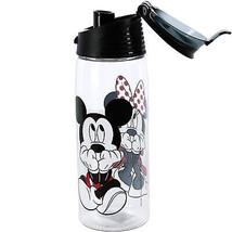 Disney Mickey &amp; Minnie Gazing Flip-Top Waterbottle Clear - £11.87 GBP