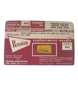 NOS! Vintage Recoton Phonograph Record Player Needle 452 Rep Webster Electric - £11.02 GBP