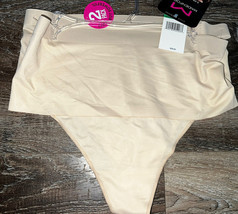 Maidenform ~ 2-Pair Women&#39;s Smooth Thong Panty Light Control Beige ~ M - £15.89 GBP