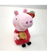 Peppa Pig Plush Stuffed Animal 8&quot; Character Toy by Ty Plushie Red Dress ... - £7.11 GBP