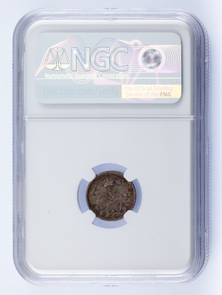 1909 Canada 5 Cent Maple Leaves Knot Tie Cross Graded By NGC Ace MS62-
show o... Item image 2