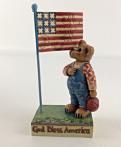 Jim Shore Boyd&#39;s Nathaniel Bearyproud God Bless America 4015885 Figurine Enesco - £46.67 GBP