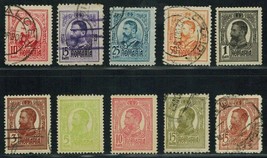 ROMANIA Sc# 208 // 223 (10) Used &amp; MH (2)  King Carol I (1908-1918) Postage - £2.39 GBP