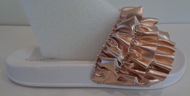 Tucker + Tate Size 5 M KENNEDY Rose Gold Sandals Slides New Girls Big Kid Shoes - £78.34 GBP