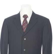 Brooks Brothers Brooksease Black Wool 3-Button Sport Coat Mens 41R 41 Regular - £27.64 GBP