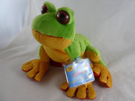 Ganz Webkinz Plush tree frog green 8&quot; Toy with Code HM109 - £12.50 GBP