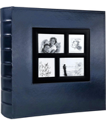 RECUTMS Photo Album 4X6 Holds 500 Photos Black Pages Large Capacity Leat... - $31.10