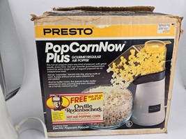 Vintage 1983 Presto Popcorn Now Plus Hot Air Popper  04820 - £14.93 GBP